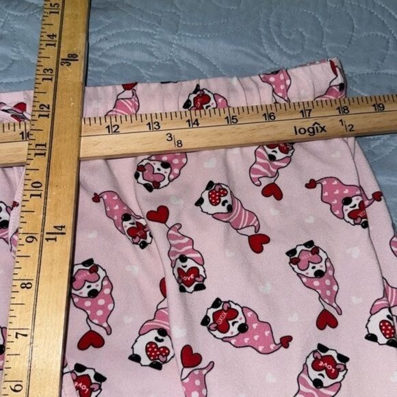 Fabulous Just Like You XL Pink Pajama Pants With Heart & Dog Print - Picture 7 of 9
